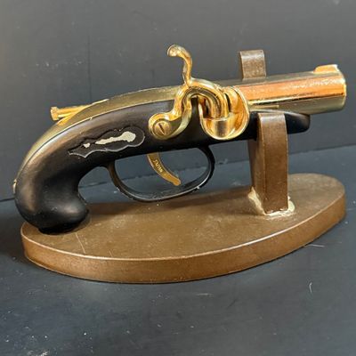 LOT 251: Collection of Desk Lighters Featuring an Antique Cherub Music Box Ligher and More