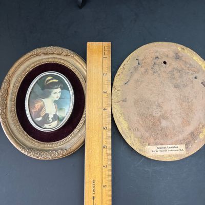 LOT 117: Vintage A. Cameo Creations Lady Hamilton & Master Lambton, Amethyst Glass Shoe, Vintage Jardiniere & More