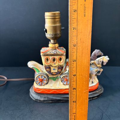LOT 112: Collection of Miniature Tea Sets, Animals, Pewter Animals and a Vintage Moriage Satsuma=style Porcelain Horse & Carriage...