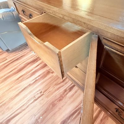 LOT 179: Wooden 9 Drawer Dresser with Mirror