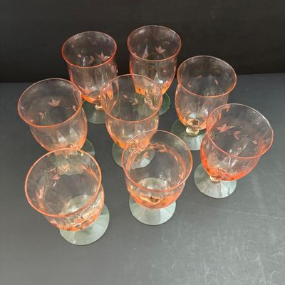 LOT 104: Vintage Pink "Watermelon" & Uranium Depression Glasses