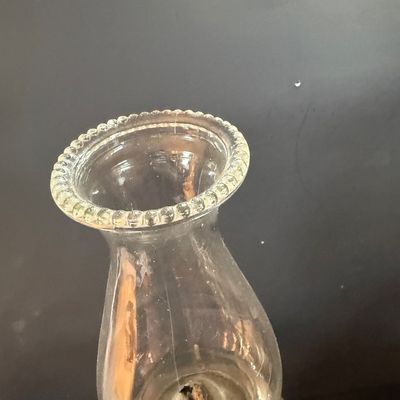 LOT 263: Set of Three Glass Oil Lamps and Vintage Oil Bicycle Lamp