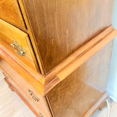 LOT 176: Wooden Tallboy Chest of Drawers