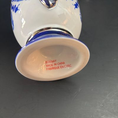 LOT 99: Vintage Bombay & Company Cobalt Blue "Grace" Mugs - 8 Pieces