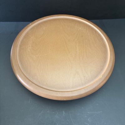 LOT 91: Vintage Lane & Co. Ceramic Lazy Susan, Super Chef Knife Set, MCM Teak Cheese Board