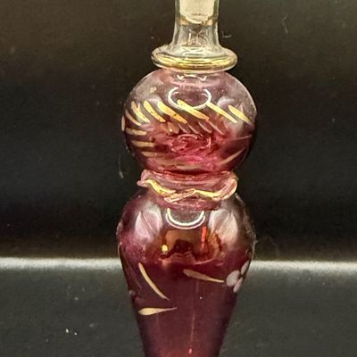 LOT 259: Collection of Hand Blown Glass Perfume Bottles
