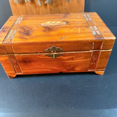 LOT 246: Large Collection of Keys on a Wooden Board and In a Wooden Box