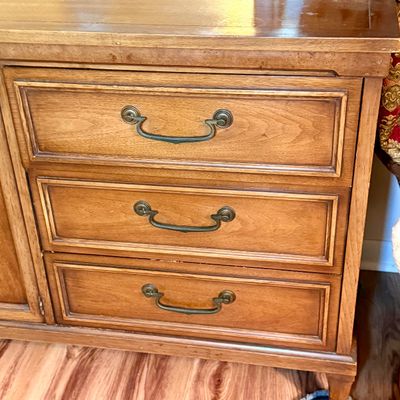 LOT 179: Wooden 9 Drawer Dresser with Mirror