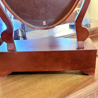 LOT 180: Wooden Vanity Dressing Swivel Mirror