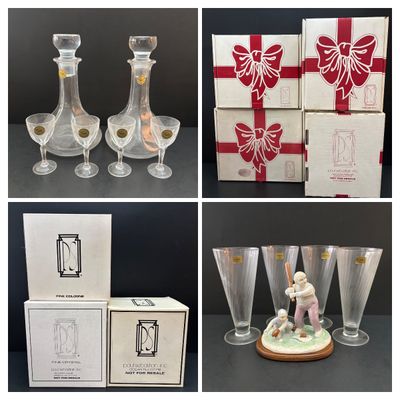 LOT 123: New/Old Stock Collection of Paul Sebastian Crystal & Porcelain Figurine & More