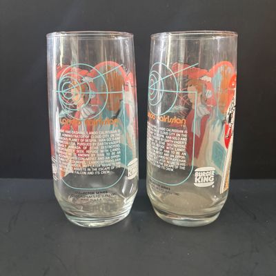 LOT 88: Vintage 1980 Star Wars the Empire Strikes Back Burger King Glasses - Set of 5