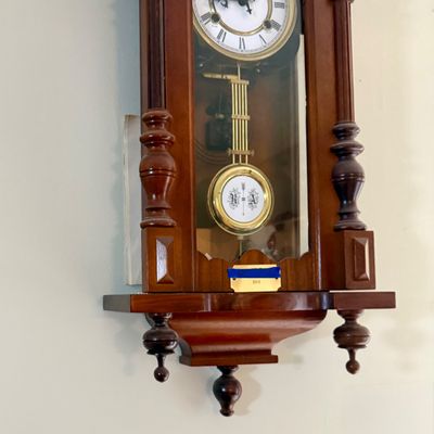 LOT 164: Vintage Wooden Lippinzaner Horse Mechanical Wall Clock