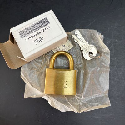 LOT 116: Solid Brass American Lock Co. Pad Locks - Stamped US - New/Old Stock