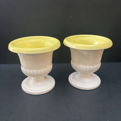 LOT 93: Antique Reflection by I. Godinger & Co. Porcelain Butterfly Basket, Lenox Masterpiece Collection Vase, Pedestal Urn Vases,...