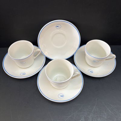 LOT 115: Shannon Crystal Clock, Milk Glass Miniature Urn, Hand-made Folk Art Pin Cushion, BOAC Teacups & More