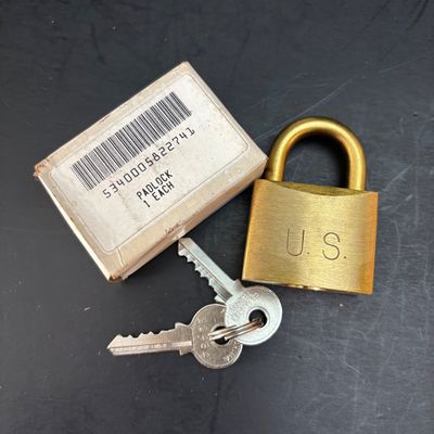 LOT 116: Solid Brass American Lock Co. Pad Locks - Stamped US - New/Old Stock