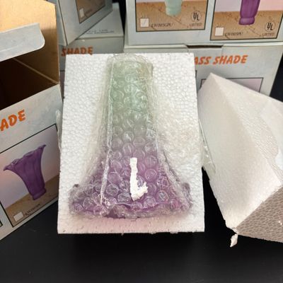LOT 103: Lily Glass Replacement Shades Like New in Box - 6 Pieces