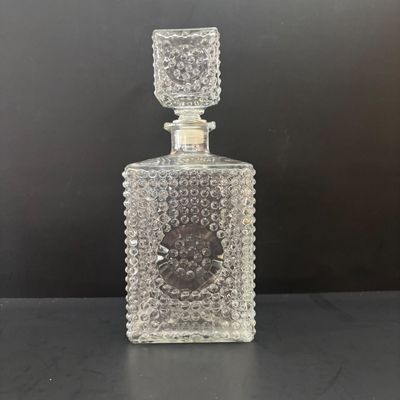 LOT 92: Vintage MCM Rotating Condiment Server, Gensico Knife Set, Crystal Hexagonal Salt/Pepper Shakers & a Pressed Glass Hobnail...