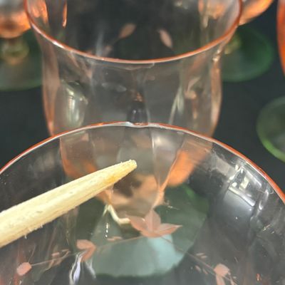 LOT 104: Vintage Pink "Watermelon" & Uranium Depression Glasses