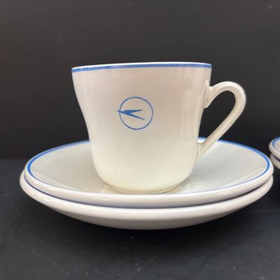 LOT 115: Shannon Crystal Clock, Milk Glass Miniature Urn, Hand-made Folk Art Pin Cushion, BOAC Teacups & More