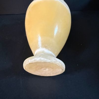 LOT 252: Vintage Junghans Art Deco Mantel Clock and Alabaster Vase