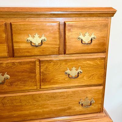 LOT 176: Wooden Tallboy Chest of Drawers