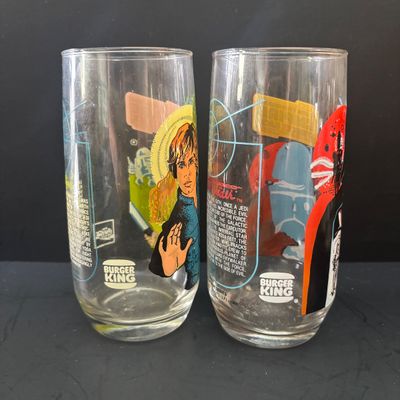 LOT 88: Vintage 1980 Star Wars the Empire Strikes Back Burger King Glasses - Set of 5
