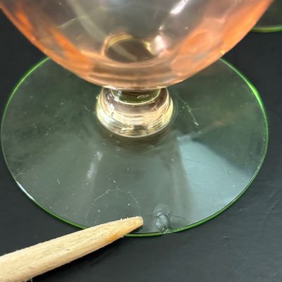 LOT 104: Vintage Pink "Watermelon" & Uranium Depression Glasses