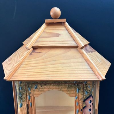 LOT 102: Display/Curio Cabinets w/Painted Bird Motif