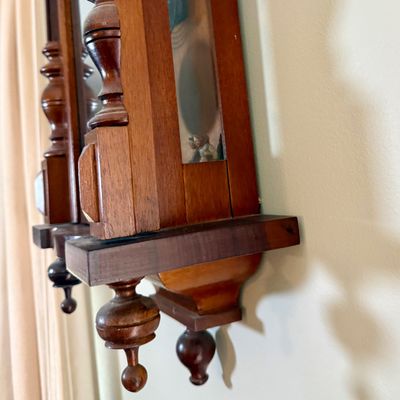 LOT 164: Vintage Wooden Lippinzaner Horse Mechanical Wall Clock