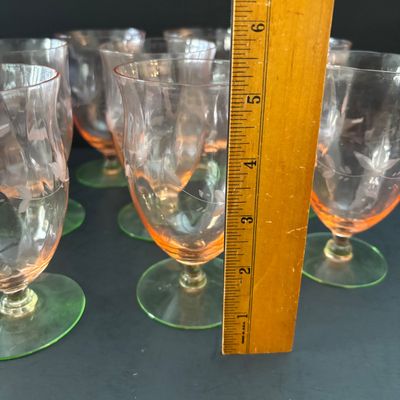 LOT 104: Vintage Pink "Watermelon" & Uranium Depression Glasses