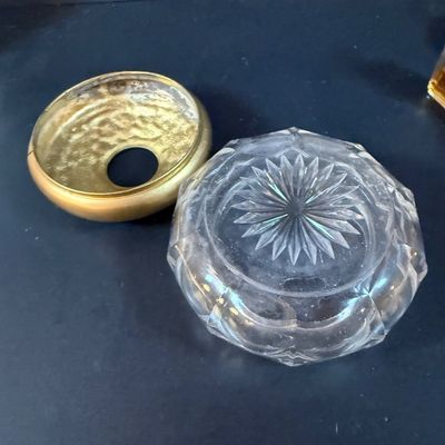 LOT 261: Mirrored Vanity Tray with Perfume Bottlers Perfume and More