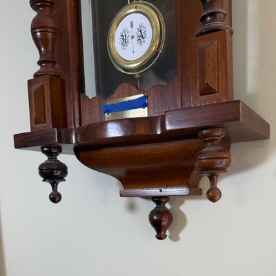 LOT 164: Vintage Wooden Lippinzaner Horse Mechanical Wall Clock
