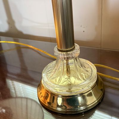 LOT 181: Pair of Crystal and Goldtone Table Lamps