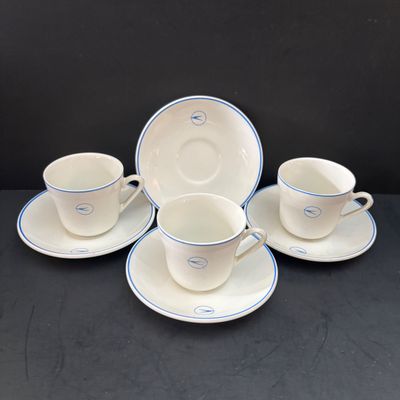 LOT 115: Shannon Crystal Clock, Milk Glass Miniature Urn, Hand-made Folk Art Pin Cushion, BOAC Teacups & More