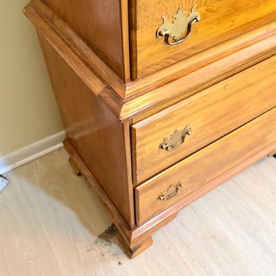 LOT 176: Wooden Tallboy Chest of Drawers