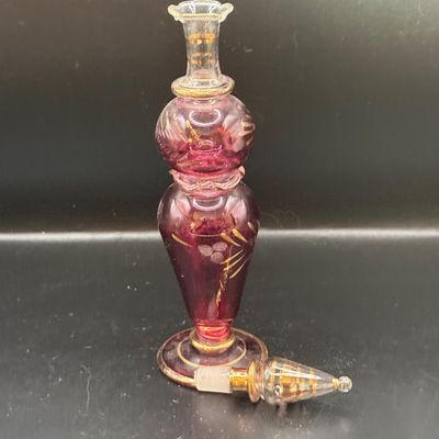 LOT 259: Collection of Hand Blown Glass Perfume Bottles