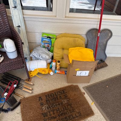 Sale Photo Thumbnail #45: - Some New Yellow Cushions (NIB), pots and more.

NO CHERRY PICKING or taking ONLY the items you want and leaving the rest or you will be banned! Please arrive with enough time to load. Bring boxes/any tools to assemble /dolly/people to help load/etc.
- Q