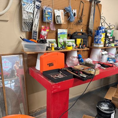 Sale Photo Thumbnail #67: - Red table is built in, so not included. 
- Large orange fan is not included as well. 

NO CHERRY PICKING or taking ONLY the items you want and leaving the rest or you will be banned! Please arrive with enough time to load. Bring boxes/any tools to assem