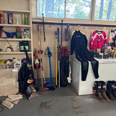 Sale Photo Thumbnail #52: - Freezer not included or shelf or holder on wall that is holding tools. (Nothing screwed in)

NO CHERRY PICKING or taking ONLY the items you want and leaving the rest or you will be banned! Please arrive with enough time to load. Bring boxes/any tools to