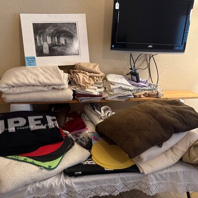 Sale Photo Thumbnail #93: - Table and shelving and table cloths on table are not included.

NO CHERRY PICKING or taking ONLY the items you want and leaving the rest or you will be banned! Please arrive with enough time to load. Bring boxes/any tools to assemble /dolly/people to he