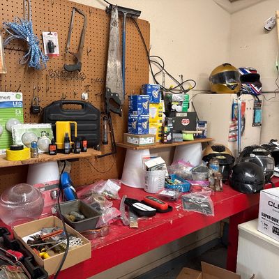 Sale Photo Thumbnail #69: - Red table is built in, so not included. 
- Large orange fan is not included as well. 

NO CHERRY PICKING or taking ONLY the items you want and leaving the rest or you will be banned! Please arrive with enough time to load. Bring boxes/any tools to assem