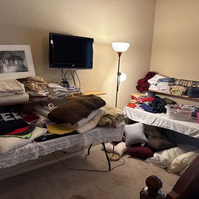 Sale Photo Thumbnail #92: - Table and shelving and table cloths on table are not included.

NO CHERRY PICKING or taking ONLY the items you want and leaving the rest or you will be banned! Please arrive with enough time to load. Bring boxes/any tools to assemble /dolly/people to he