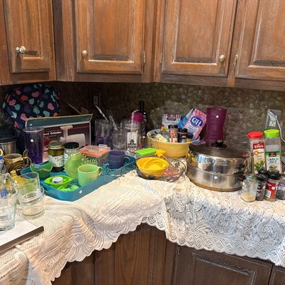 Sale Photo Thumbnail #90: - Table cloth & wood across sink are not included. 

NO CHERRY PICKING or taking ONLY the items you want and leaving the rest or you will be banned! Please arrive with enough time to load. Bring boxes/any tools to assemble /dolly/people to help load/etc.
