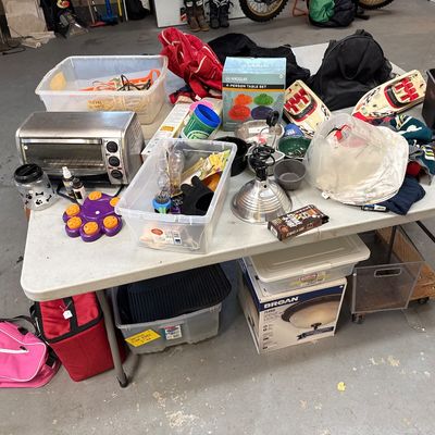 Sale Photo Thumbnail #72: - Tables are not included 

NO CHERRY PICKING or taking ONLY the items you want and leaving the rest or you will be banned! Please arrive with enough time to load. Bring boxes/any tools to assemble /dolly/people to help load/etc.
- Questions? Call Candice