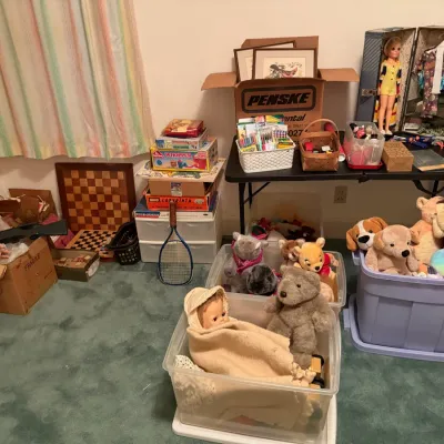 Stuffed animals and old toys