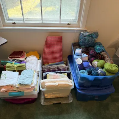 Extensive sewing and needlecraft collection, with knitting, quilting, cross-stitch, crochet and more