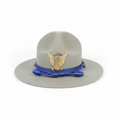 Sale Photo Thumbnail #436: California highway patrol campaign hat with original hat protector