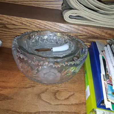 Sale Photo Thumbnail #112: American brilliant cut glass abp serving bowl