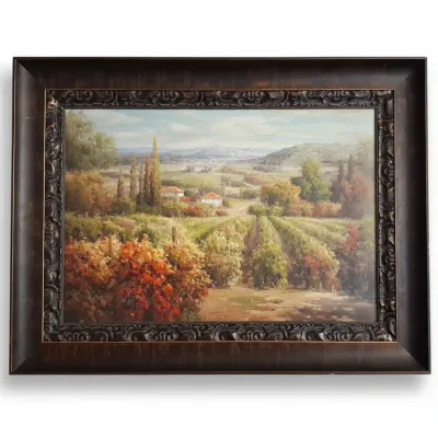 Sale Photo Thumbnail #445: Decorative vineyard landscape oil painting size x